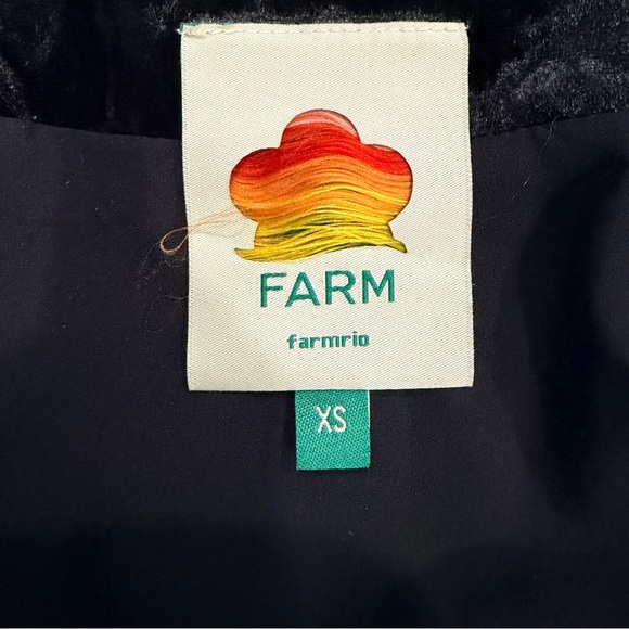 Farm Rio Black Arabesque Mix Scarves Wrap Mini Dress, XS - Picture 9 of 13